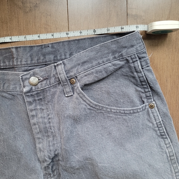 90s tapered grey wrangler jeans size 32w 32l - Picture 6 of 9